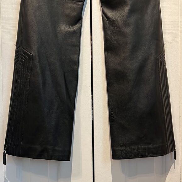 Betty Barclay Black Italian Leather High Waist Pants Size 8-10 see measurements - Picture 11 of 15